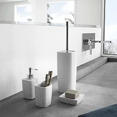 gamma accessori appoggio kelly gedy ceramica bianco opaco sfondo ambientato2