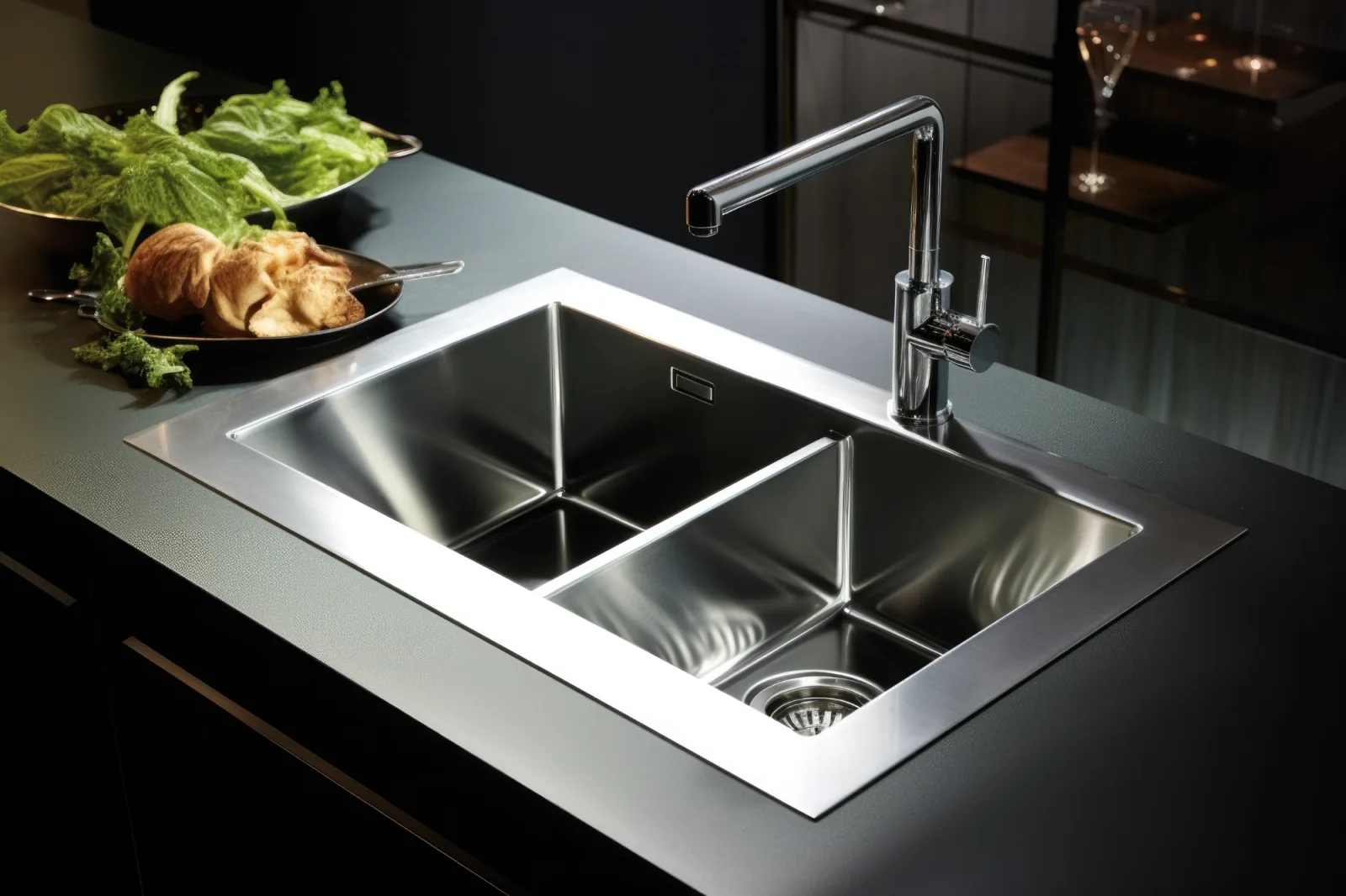 lavello cucina morderno in acciaio inox