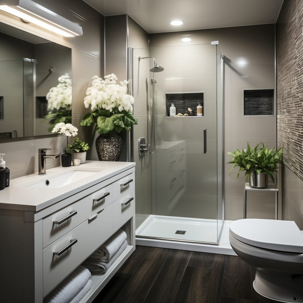 modern bathroom with small space contemporary decor