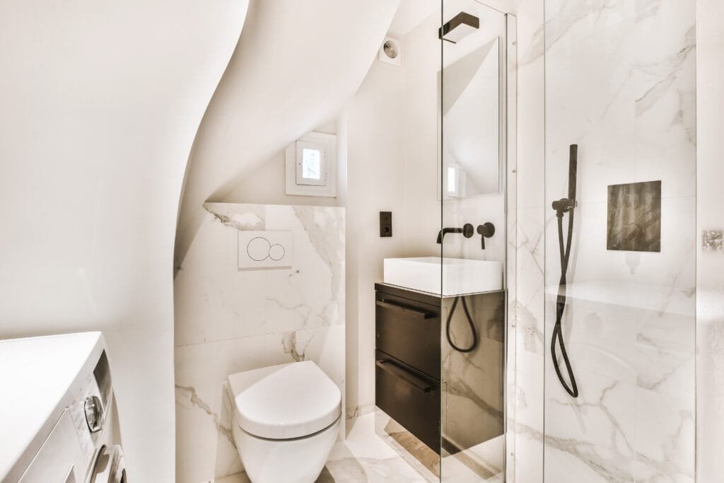 stylish bathroom interior elegant residential building