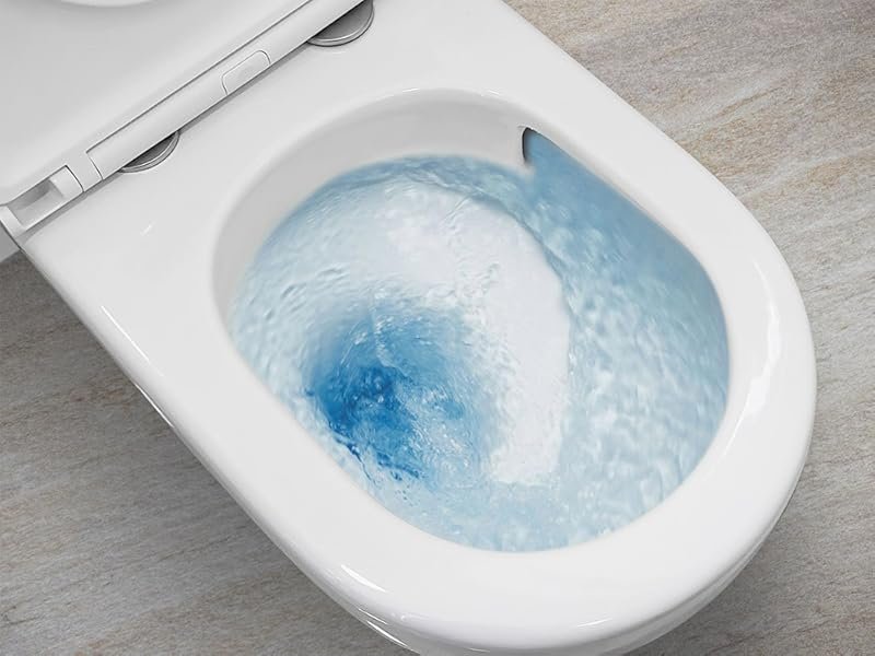 Funzionamento dello scarico a vortice con flusso d’acqua circolare all’interno del WC