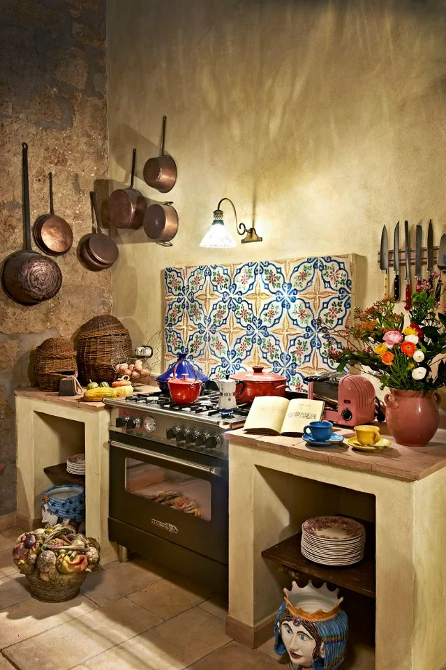 Cucina In Muratura in stile siciliano 