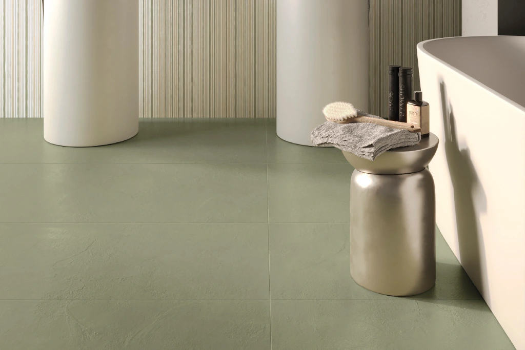 Natural Resine di La Fenice a Palermo: gres effetto resina in pronta consegna a €24,90/mq Bagno con piastrelle Natural Resine verdi